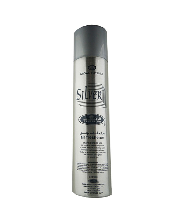 Pack of 6- Silver 300ml  Air Freshener by Al Rehab